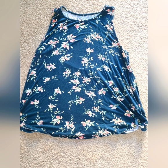 Torrid Teal Floral Tank Top Size 1X - Picture 1 of 5